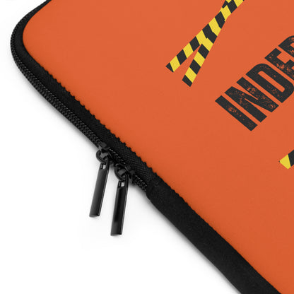 Laptop Sleeve (Orange) | Independent Thinker | Stylish Tech Case, Gift for Students, Writers, Creatives, Gender-Neutral Design, Unique Laptop Pouch