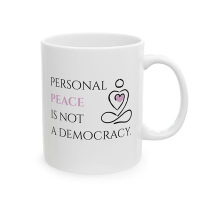 Ceramic Mug, 11oz, both sides | Peace