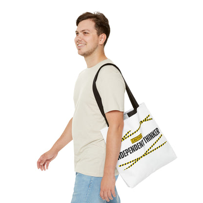 Tote Bag (White) | Independent Thinker | Design for Book Lovers, Students, Teachers, Gifts, Everyday Use