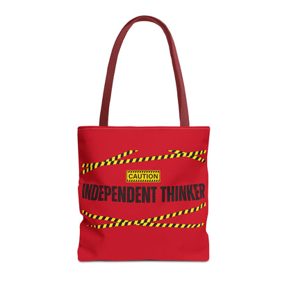 Tote Bag (Red) | Independent Thinker | Design for Book Lovers, Students, Teachers, Gifts, Everyday Use