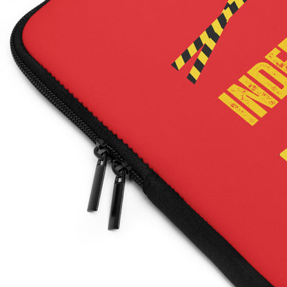 Laptop Sleeve (Red) | Independent Thinker | Stylish Tech Case, Gift for Students, Writers, Creatives, Gender-Neutral Design, Unique Laptop Pouch