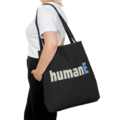 Tote Bag (Black) | humanE | Design for Book Lovers, Students, Teachers, Gifts, Everyday Use