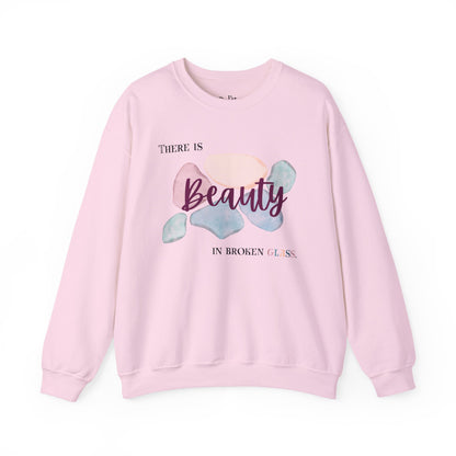Unisex Heavy Blend™ Crewneck Sweatshirt | Beauty in Broken Glass