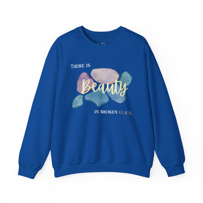 Unisex Heavy Blend™ Crewneck Sweatshirt | Beauty in Broken Glass
