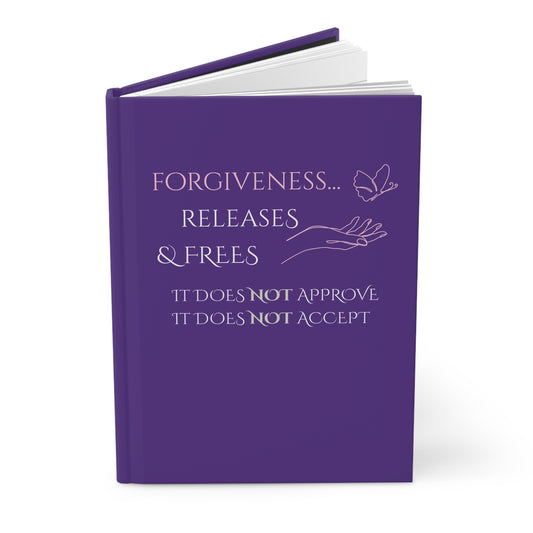 Hardcover Journal (Purple) | Forgiveness | Perfect for Writers, Students, Gifts, Self-Reflection, Journaling