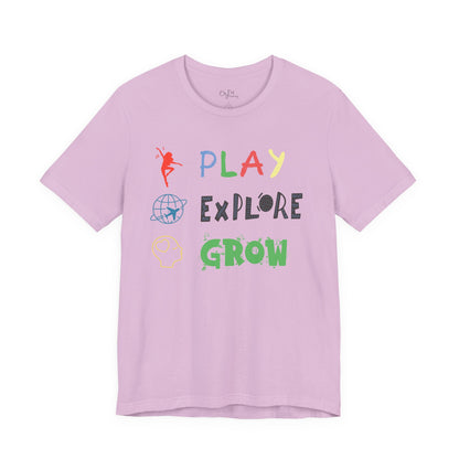 Unisex Jersey Short Sleeve Tee | Play Explore Grow