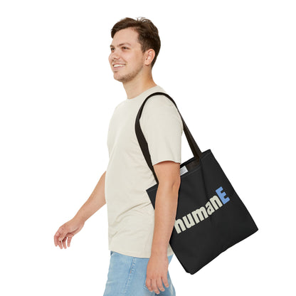 Tote Bag (Black) | humanE | Design for Book Lovers, Students, Teachers, Gifts, Everyday Use