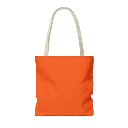Tote Bag (Orange) | Choose to bE humanE | Design for Book Lovers, Students, Teachers, Gifts, Everyday Use