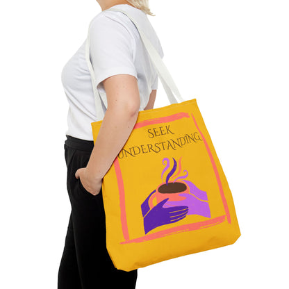 Tote Bag (Yellow) | Understanding | Design for Book Lovers, Students, Teachers, Gifts, Everyday Use