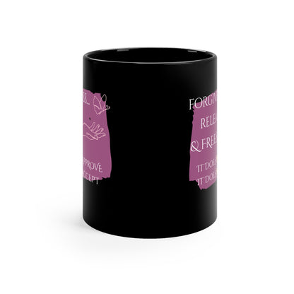 Black Coffee Mug, 11oz, both sides | Forgiveness