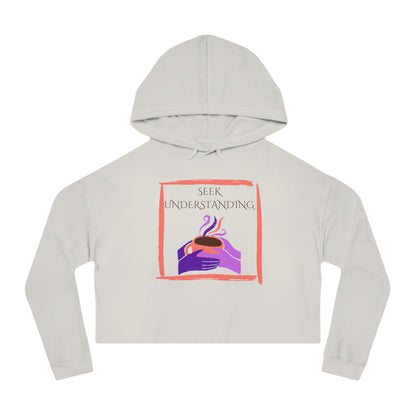 Women’s Cropped Hooded Sweatshirt | Understanding (Front print)