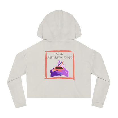 Women’s Cropped Hooded Sweatshirt | Understanding (Back print)