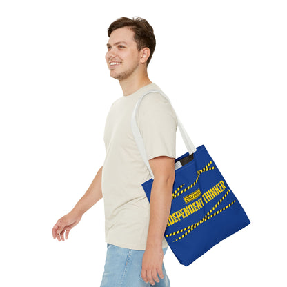 Tote Bag (Blue) | Independent Thinker | Design for Book Lovers, Students, Teachers, Gifts, Everyday Use