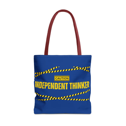 Tote Bag (Blue) | Independent Thinker | Design for Book Lovers, Students, Teachers, Gifts, Everyday Use