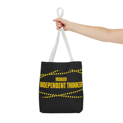 Tote Bag (Black) | Independent Thinker | Design for Book Lovers, Students, Teachers, Gifts, Everyday Use
