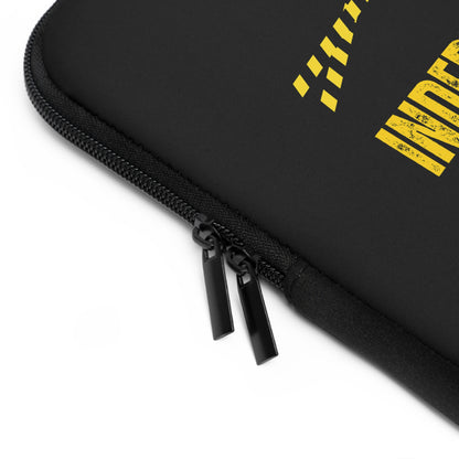 Laptop Sleeve (Black) | Independent Thinker | Stylish Tech Case, Gift for Students, Writers, Creatives, Gender-Neutral Design, Unique Laptop Pouch