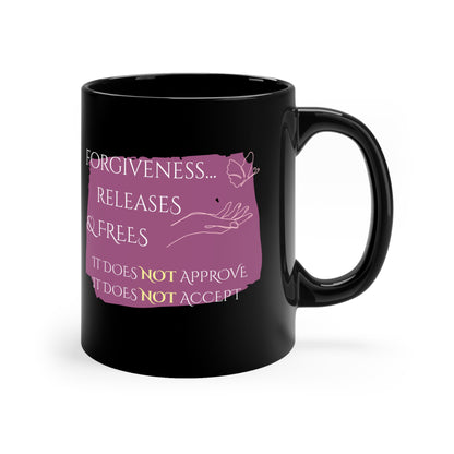 Black Coffee Mug, 11oz, both sides | Forgiveness