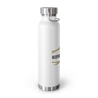 Water Bottle, Insulated Drink Container (white, black, red) | Independent Thinker