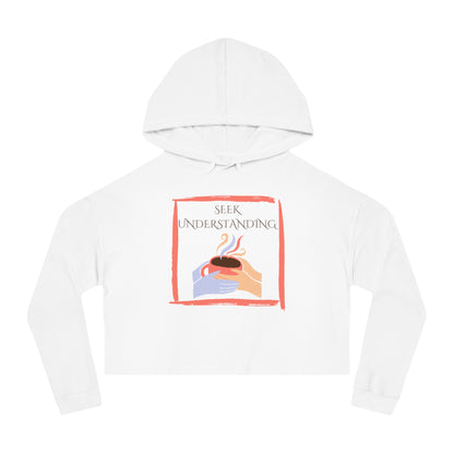 Women’s Cropped Hooded Sweatshirt | Understanding (Front print)