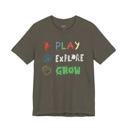 Unisex Jersey Short Sleeve Tee | Play Explore Grow