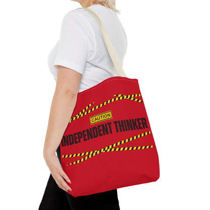 Tote Bag (Red) | Independent Thinker | Design for Book Lovers, Students, Teachers, Gifts, Everyday Use