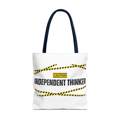 Tote Bag (White) | Independent Thinker | Design for Book Lovers, Students, Teachers, Gifts, Everyday Use