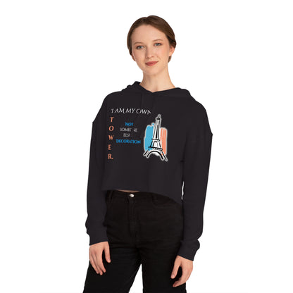 Women’s Cropped Hooded Sweatshirt | Tower (Front print)