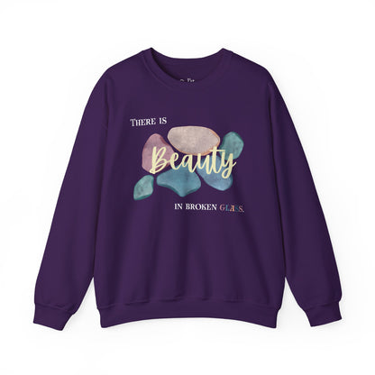 Unisex Heavy Blend™ Crewneck Sweatshirt | Beauty in Broken Glass