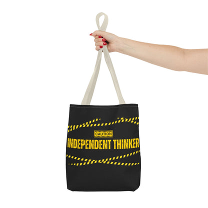 Tote Bag (Black) | Independent Thinker | Design for Book Lovers, Students, Teachers, Gifts, Everyday Use