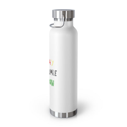 Water Bottle, Insulated Drink Container (white, black) | Play Explore Grow