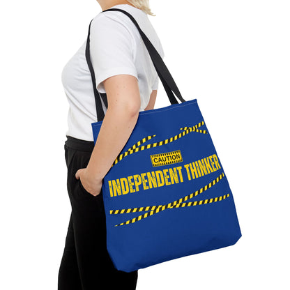 Tote Bag (Blue) | Independent Thinker | Design for Book Lovers, Students, Teachers, Gifts, Everyday Use