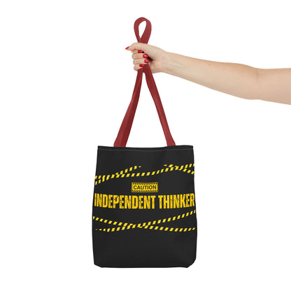 Tote Bag (Black) | Independent Thinker | Design for Book Lovers, Students, Teachers, Gifts, Everyday Use