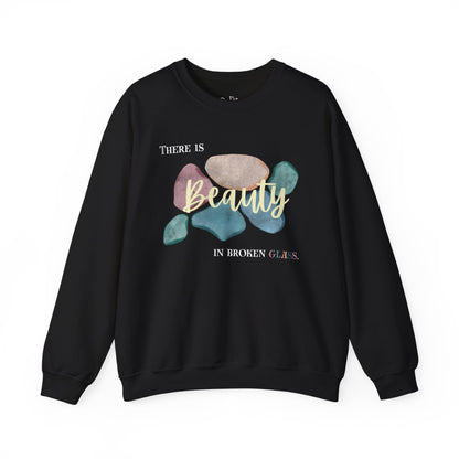 Unisex Heavy Blend™ Crewneck Sweatshirt | Beauty in Broken Glass
