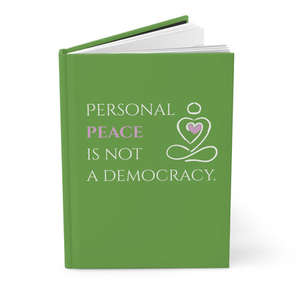 Hardcover Journal (Green) | Personal Peace | Perfect for Writers, Students, Gifts, Self-Reflection, Journaling