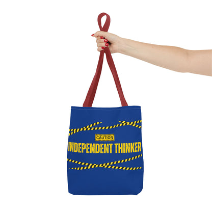 Tote Bag (Blue) | Independent Thinker | Design for Book Lovers, Students, Teachers, Gifts, Everyday Use