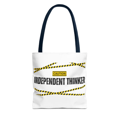 Tote Bag (White) | Independent Thinker | Design for Book Lovers, Students, Teachers, Gifts, Everyday Use