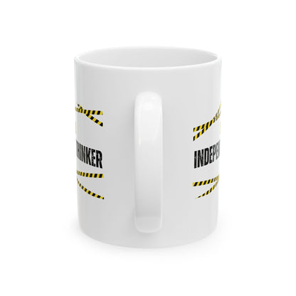 Ceramic Mug, 11oz, both sides | Independent Thinker