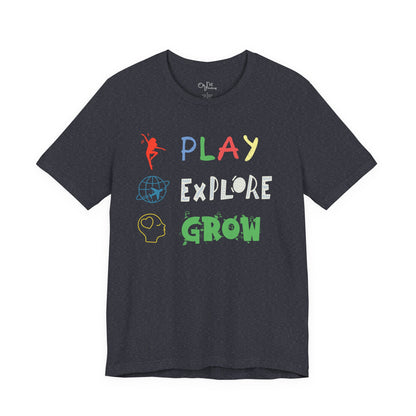 Unisex Jersey Short Sleeve Tee | Play Explore Grow