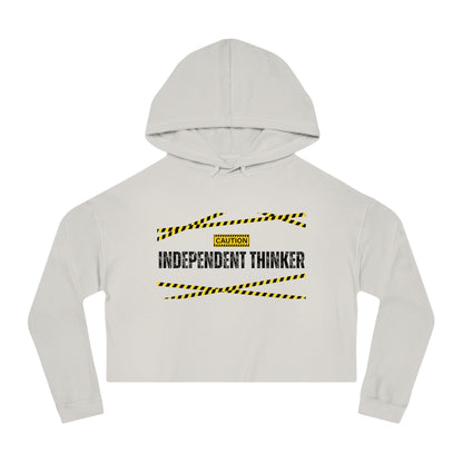 Women’s Cropped Hooded Sweatshirt | Independent Thinker (Front print)
