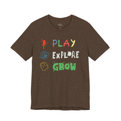 Unisex Jersey Short Sleeve Tee | Play Explore Grow