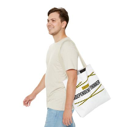 Tote Bag (White) | Independent Thinker | Design for Book Lovers, Students, Teachers, Gifts, Everyday Use