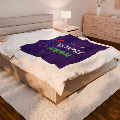 Velveteen Plush Blanket | Cozy Blanket, Inspirational Decor, Gift for Dreamers, Adventurous | Play Explore Grow