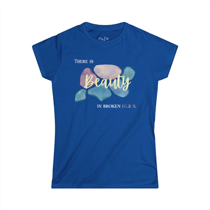 Women's Graphic T-Shirt | Beauty in Broken Glass | Casual Everyday Wear