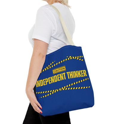 Tote Bag (Blue) | Independent Thinker | Design for Book Lovers, Students, Teachers, Gifts, Everyday Use