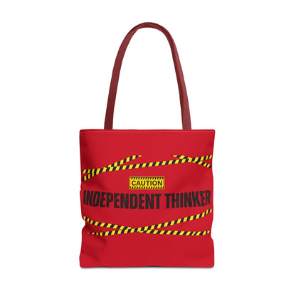 Tote Bag (Red) | Independent Thinker | Design for Book Lovers, Students, Teachers, Gifts, Everyday Use