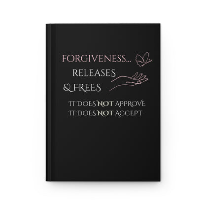 Hardcover Journal (Black) | Forgiveness | Perfect for Writers, Students, Gifts, Self-Reflection, Journaling