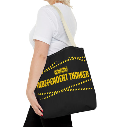 Tote Bag (Black) | Independent Thinker | Design for Book Lovers, Students, Teachers, Gifts, Everyday Use