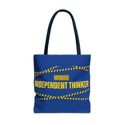 Tote Bag (Blue) | Independent Thinker | Design for Book Lovers, Students, Teachers, Gifts, Everyday Use