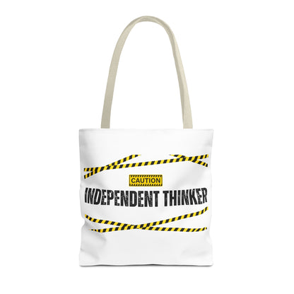 Tote Bag (White) | Independent Thinker | Design for Book Lovers, Students, Teachers, Gifts, Everyday Use