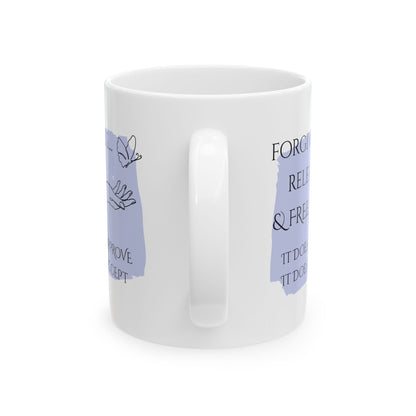 Ceramic Mug, 11oz, both sides, Lilac | Forgiveness